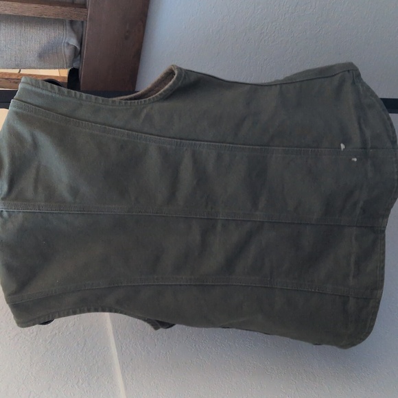 ✨ Green Carhartt Duck Mock Neck Sherpa Lined Vest Size Women's Large - Picture 7 of 10